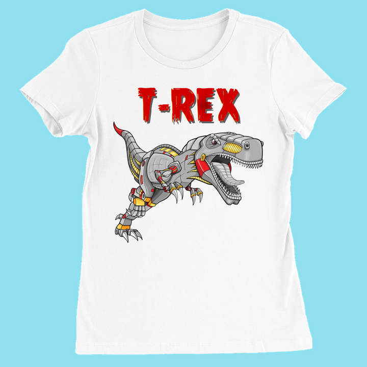Women Robot T-Rex T-Shirt