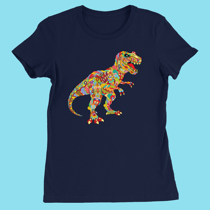 Women T-Rex Zentangle T-Shirt | Jurassic Studio