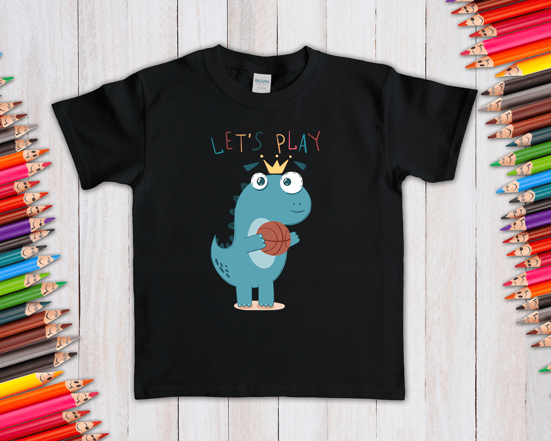 Kids Baby Dino Basketball T-Shirt | Jurassic Studio