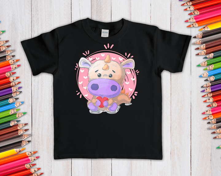 Kids Pink Baby Dino T-Shirt | Jurassic Studio