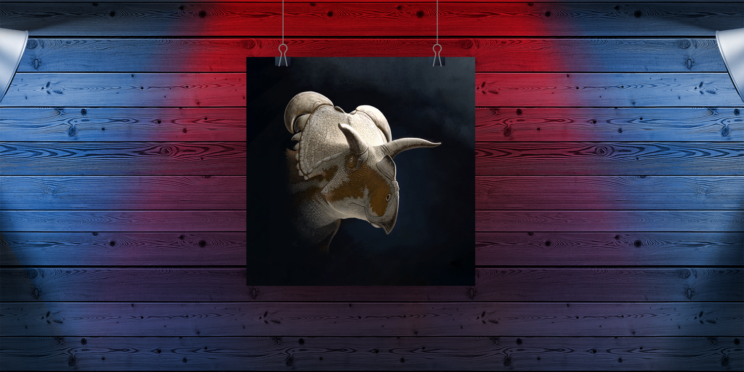 Medusaceratops Portrait Poster | Jurassic Studio