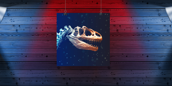 Allosaurus Skeleton Poster | Jurassic Studio
