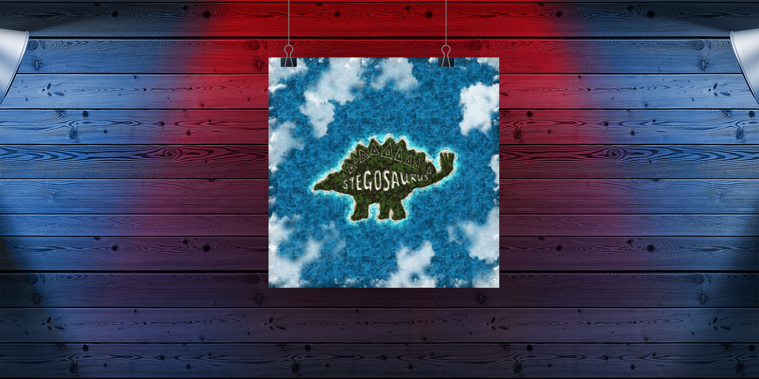 Stegosaurus Island Poster | Jurassic Studio