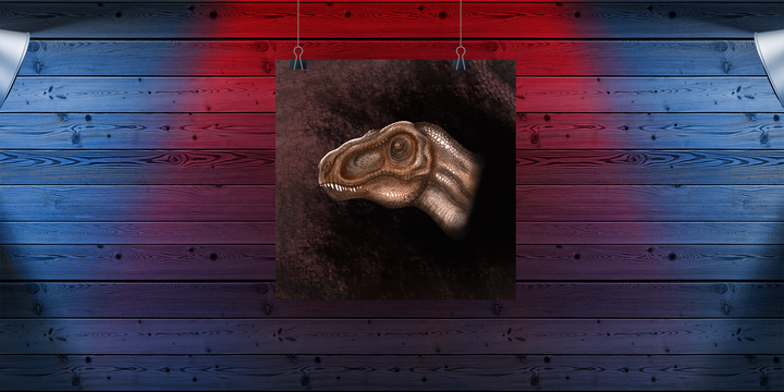 Brown T-Rex Portrait Poster | Jurassic Studio