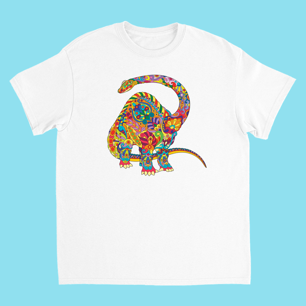 Kids Brontosaurus Zentangle T-Shirt | Jurassic Studio
