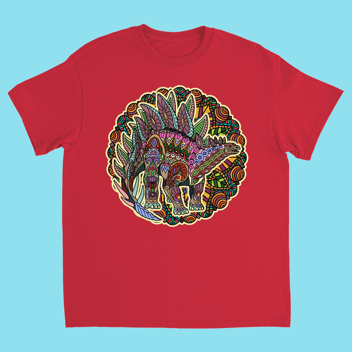Kids Stegosaurus Mandala T-Shirt | Jurassic Studio