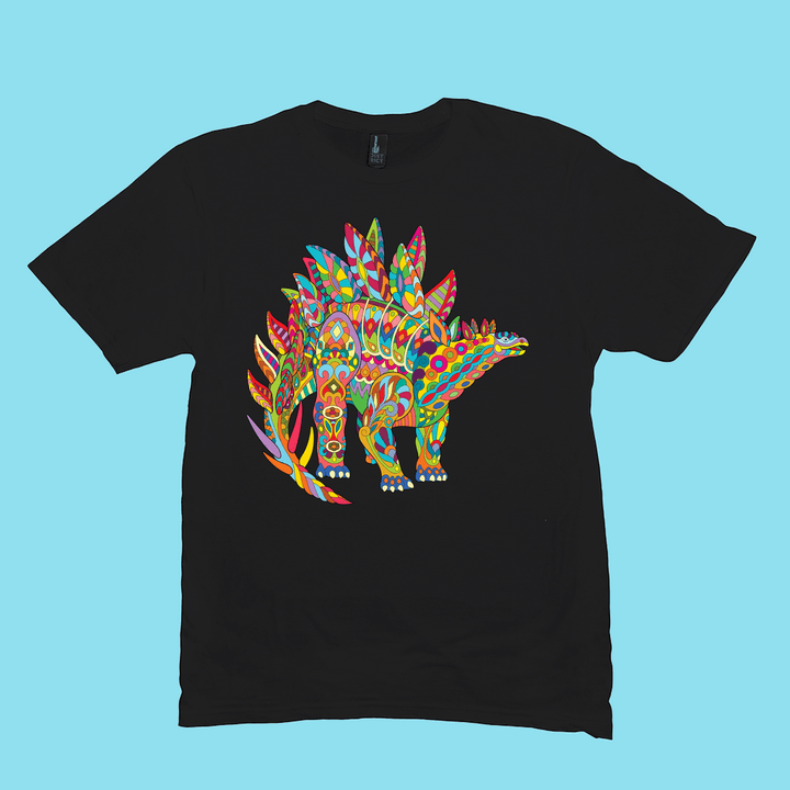 Men Stegosaurus Zentangle T-Shirt | Jurassic Studio