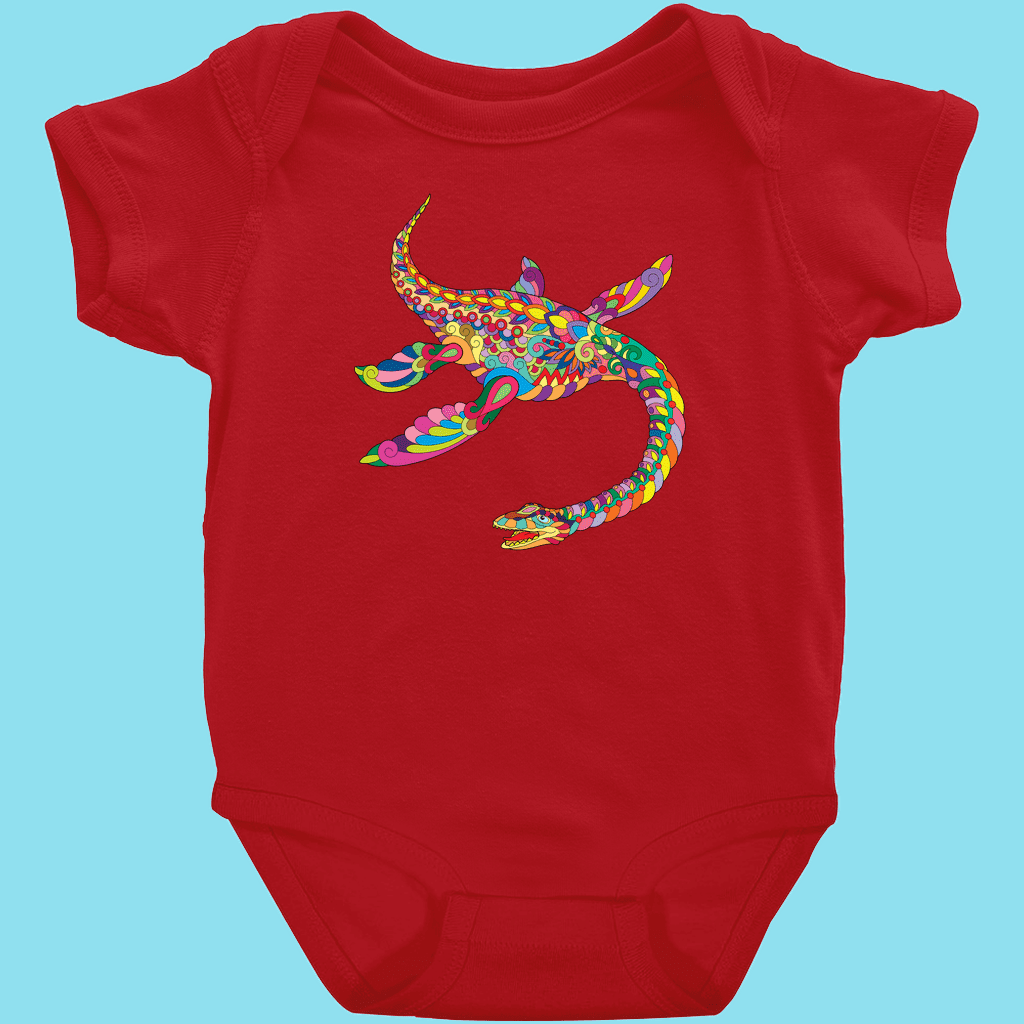 Toddler Plesiosaurus Zentangle Onesie | Jurassic Studio