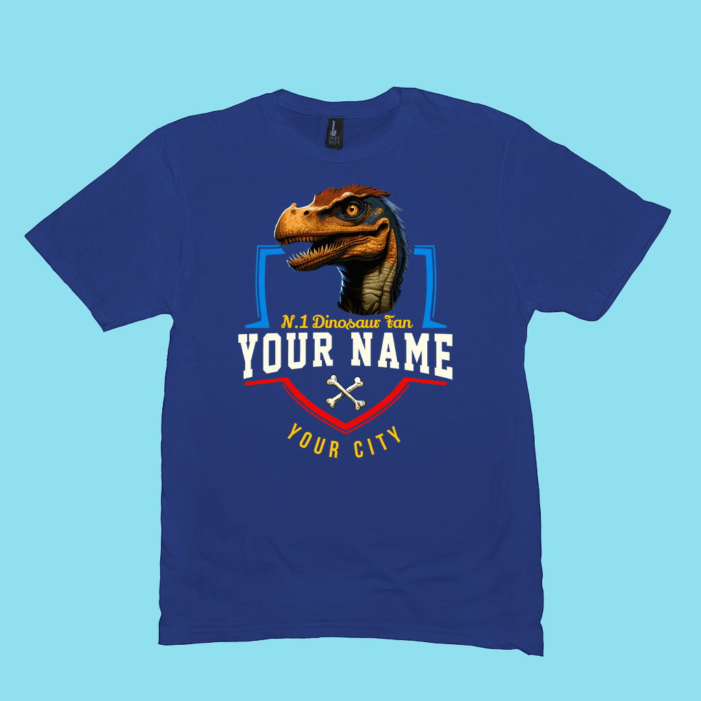 N.1 Velociraptor Fan Custom Men T-Shirt | Jurassic Studio