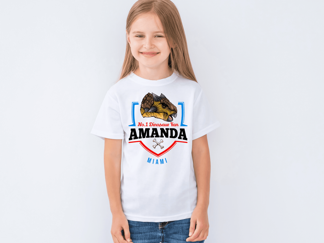 N.1 Ankylosaurus Fan Custom Kids T-Shirt | Jurassic Studio