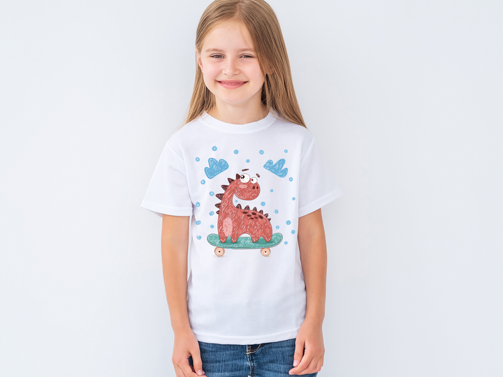 Kids Baby Dino Skate T-Shirt