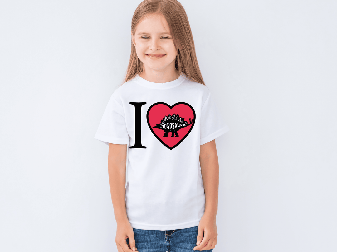 Kids I Love Stegosaurus T-Shirt | Jurassic Studio