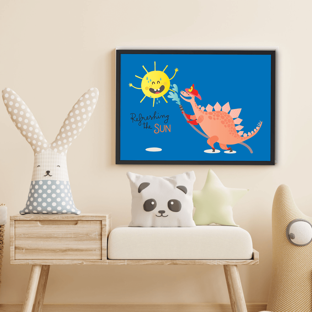 Dinosaur Refreshing the Sun Poster | Jurassic Studio