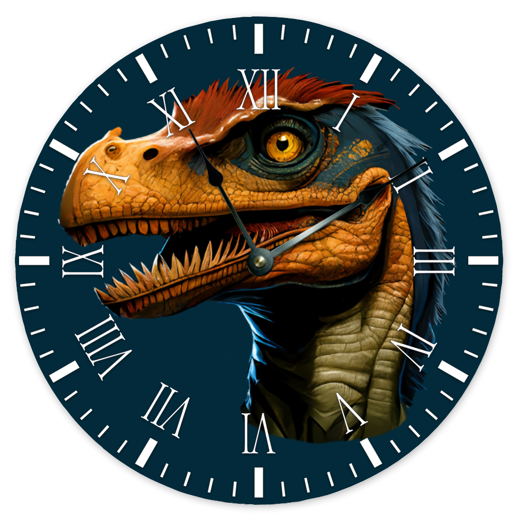15 Inch Velociraptor Wall Art Clock