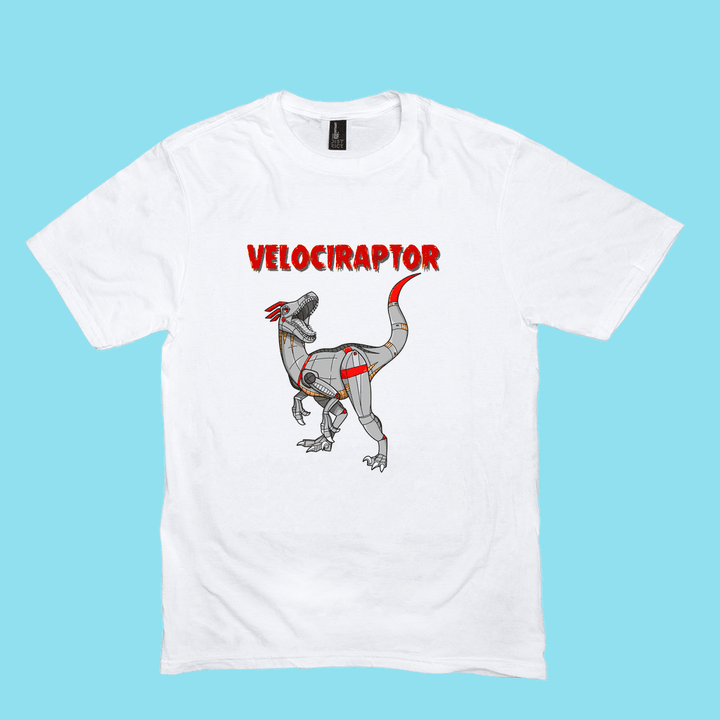 Men Robot Velociraptor T-Shirt | Jurassic Studio