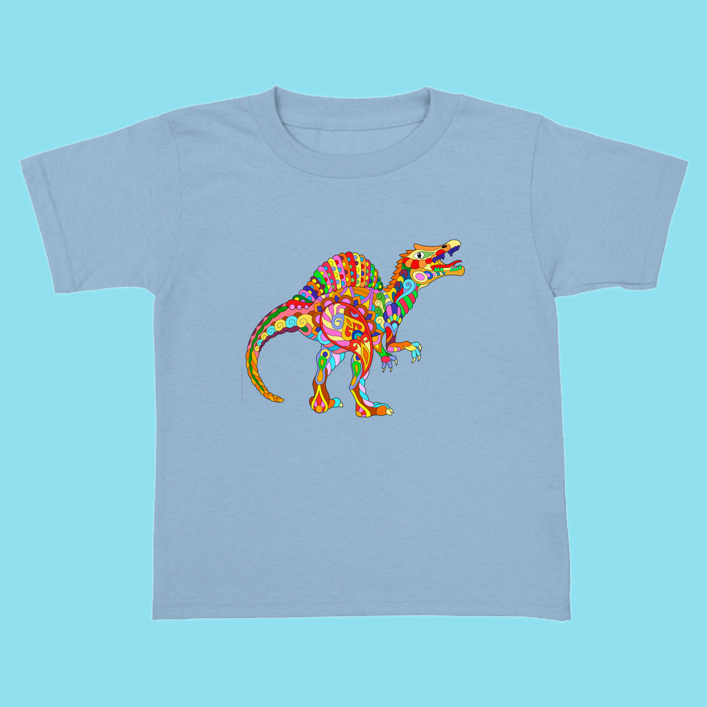 Toddler Spinosaurus Zentangle T-Shirt