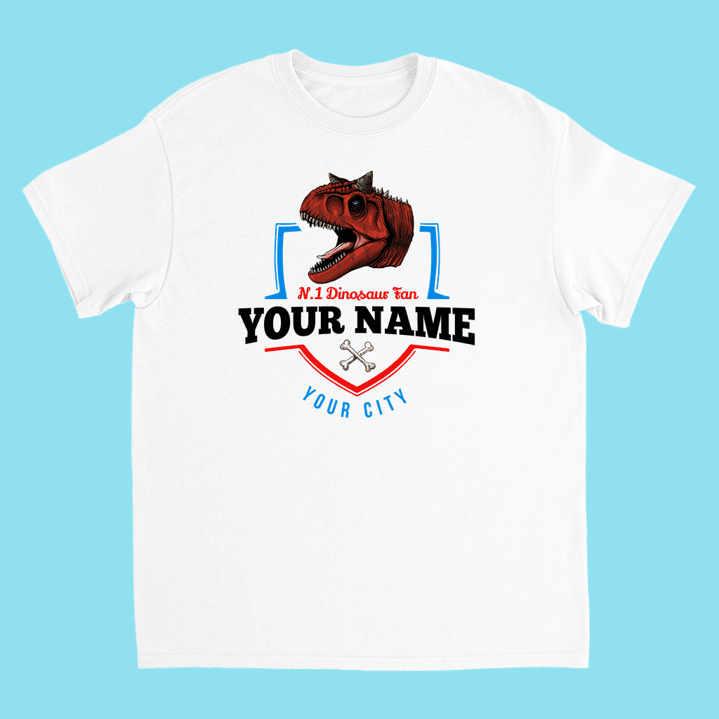 N.1 Carnotaurus Fan Custom Kids T-Shirt | Jurassic Studio