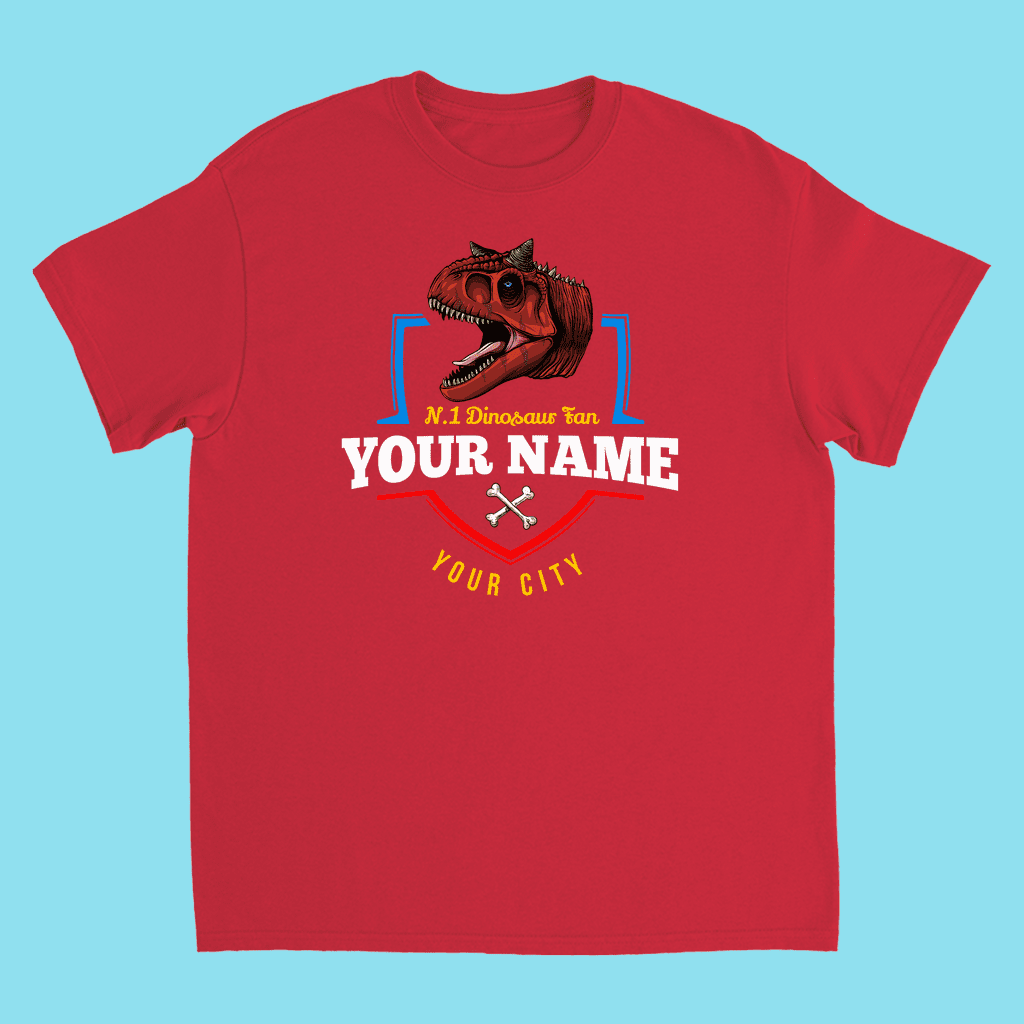 N.1 Carnotaurus Fan Custom Kids T-Shirt | Jurassic Studio