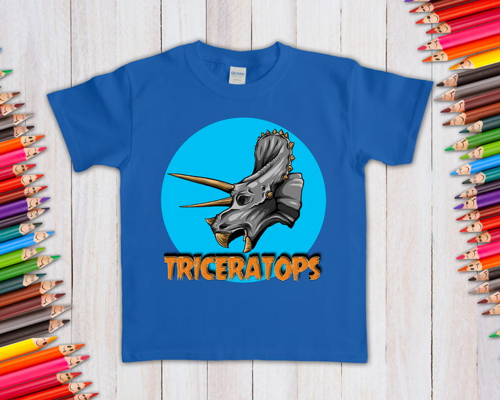 Kids Triceratops Head T-Shirt | Jurassic Studio
