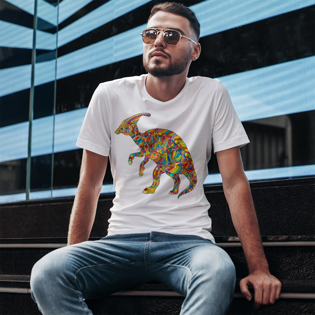 Men Hadrosaur Zentangle T-Shirt | Jurassic Studio