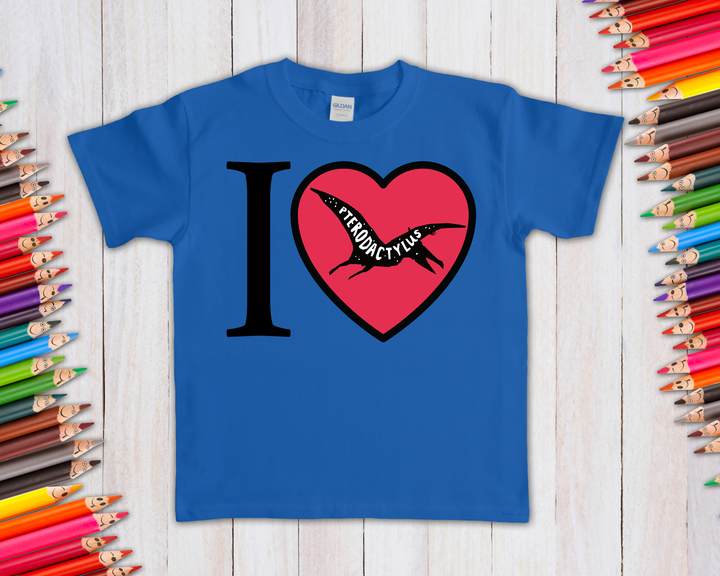 Kids I Love Pterodactyl T-Shirt | Jurassic Studio
