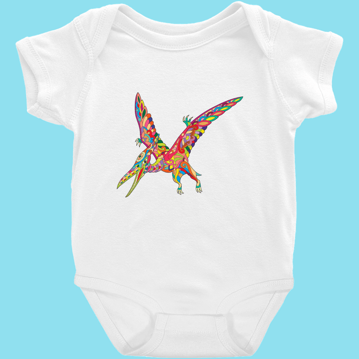 Toddler Pterodactyl Zentangle Onesie | Jurassic Studio