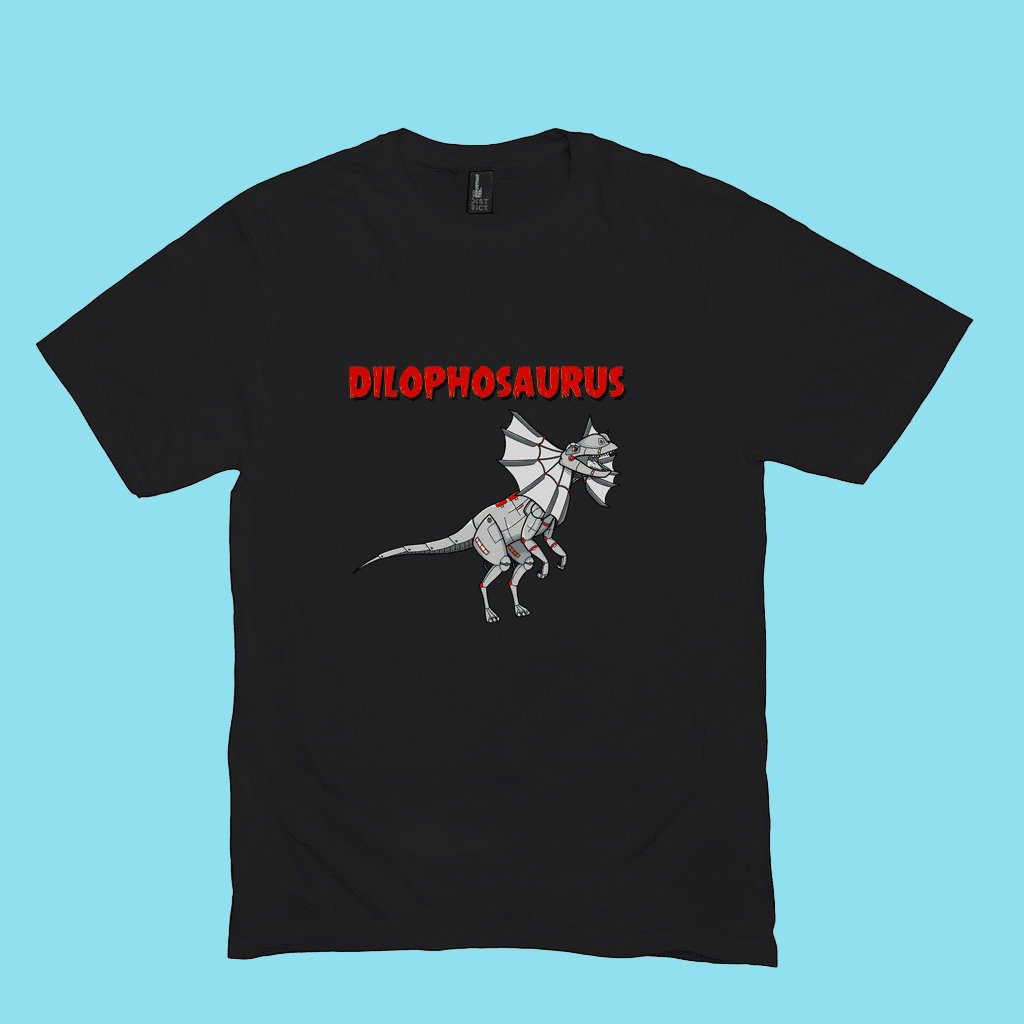 Men Robot Dilophosaurus T-Shirt | Jurassic Studio
