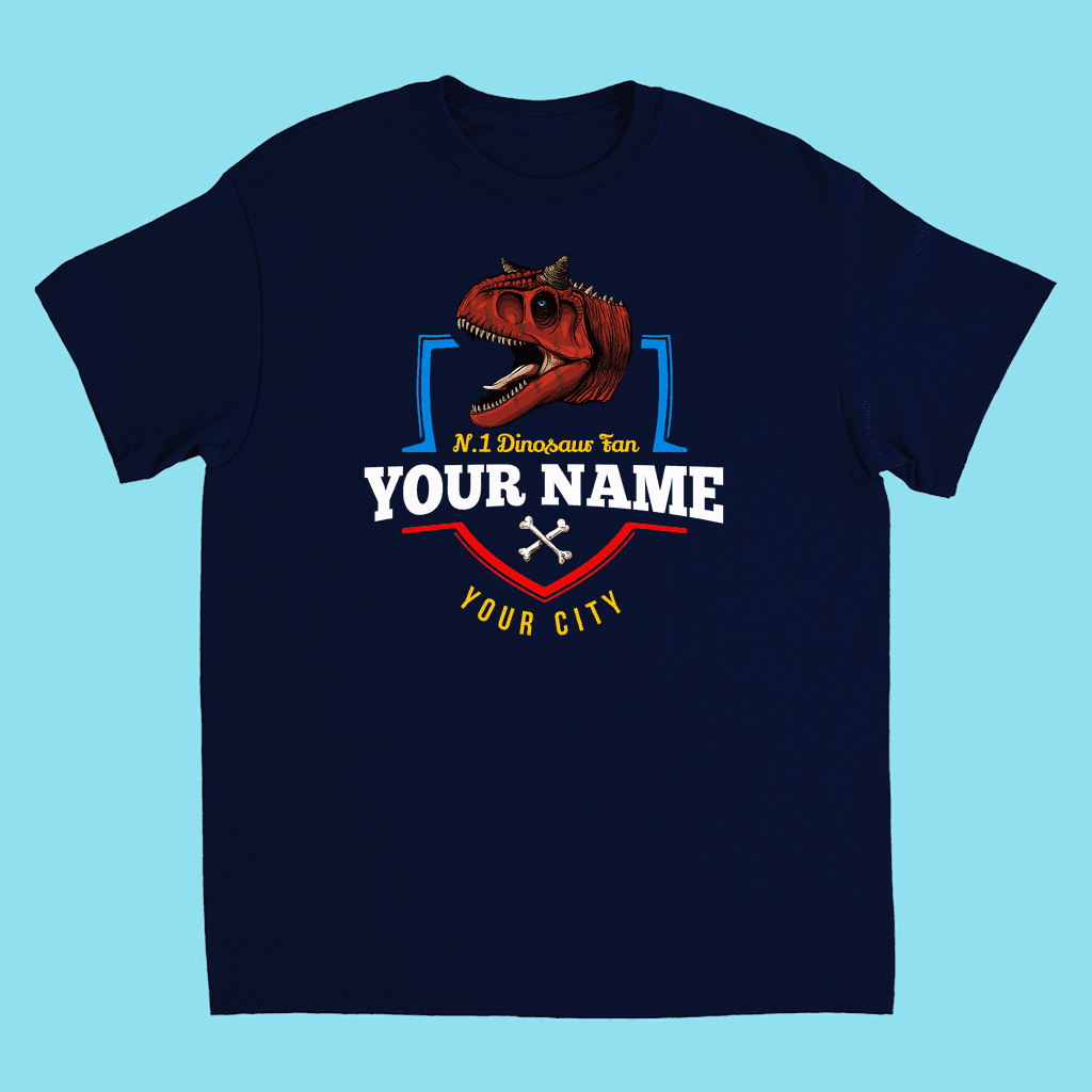 N.1 Carnotaurus Fan Custom Kids T-Shirt | Jurassic Studio