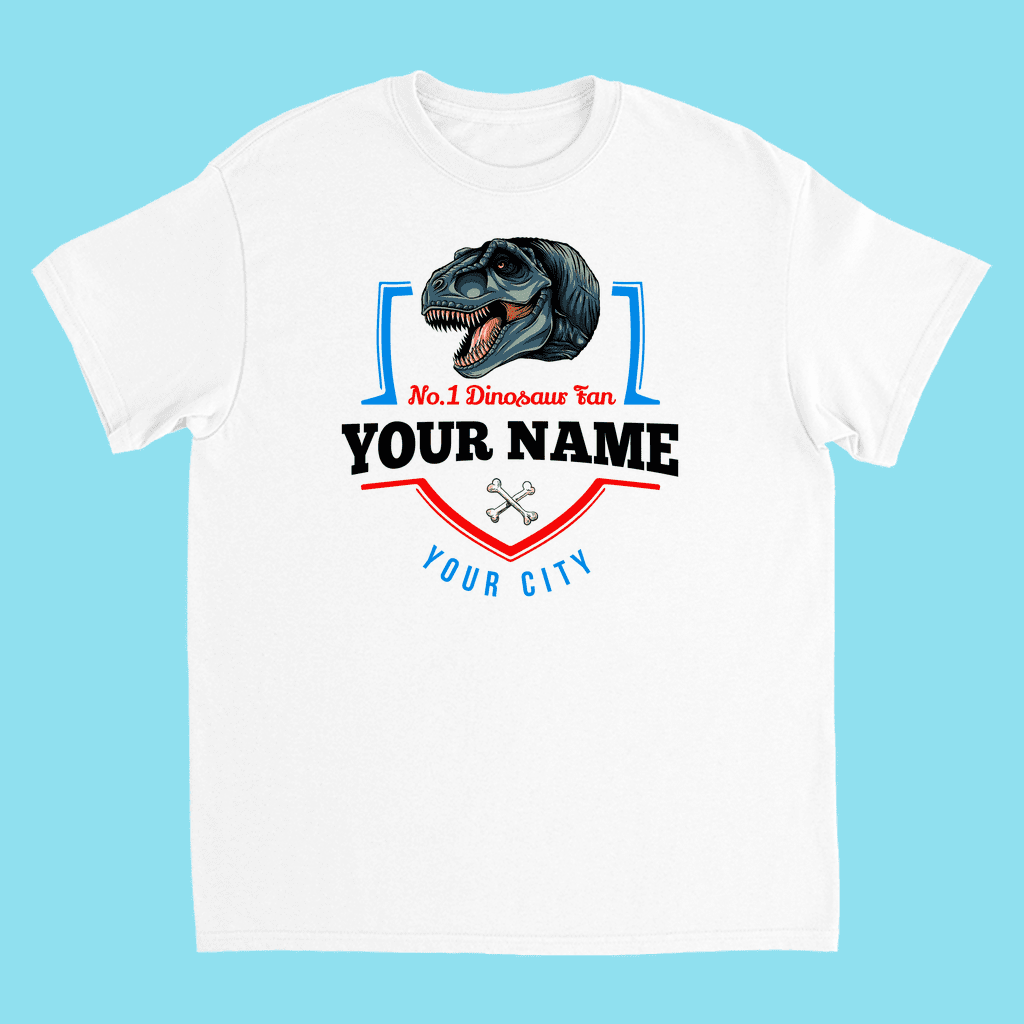 N.1 T-Rex Fan Custom Kids T-Shirt | Jurassic Studio