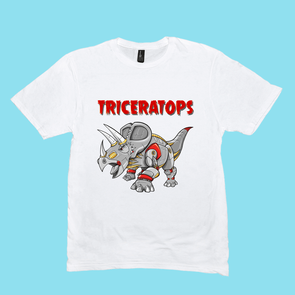 Men Robot Triceratops T-Shirt | Jurassic Studio
