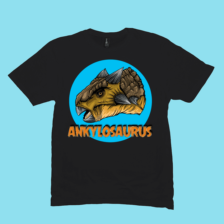 Men Ankylosaurus Head T-Shirt