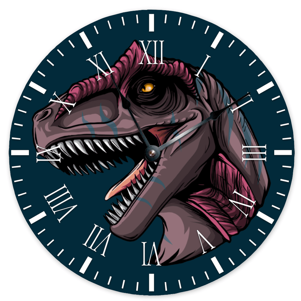 15 Inch Allosaurus Wall Art Clock | Jurassic Studio