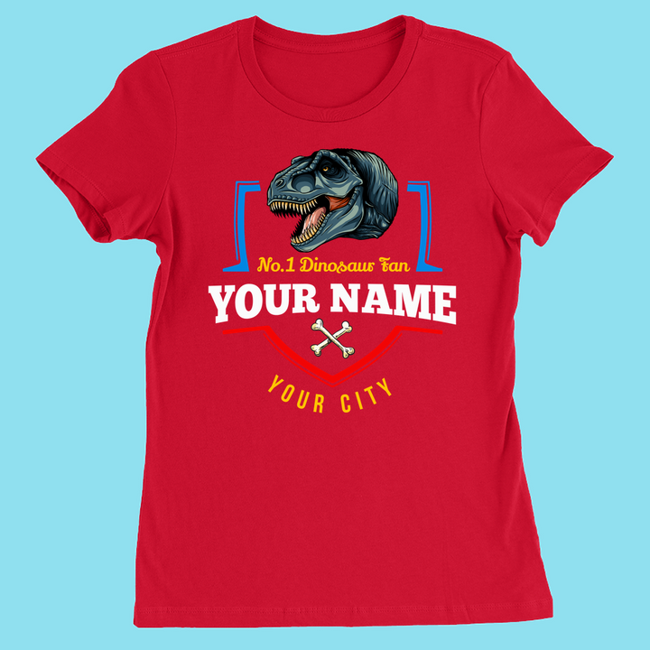 N.1 T-Rex Fan Custom Women T-Shirt | Jurassic Studio