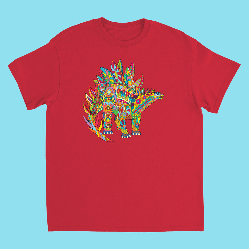 Kids Stegosaurus Zentangle T-Shirt | Jurassic Studio