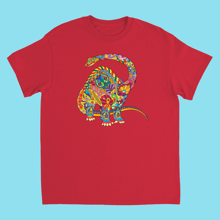 Kids Brontosaurus Zentangle T-Shirt | Jurassic Studio