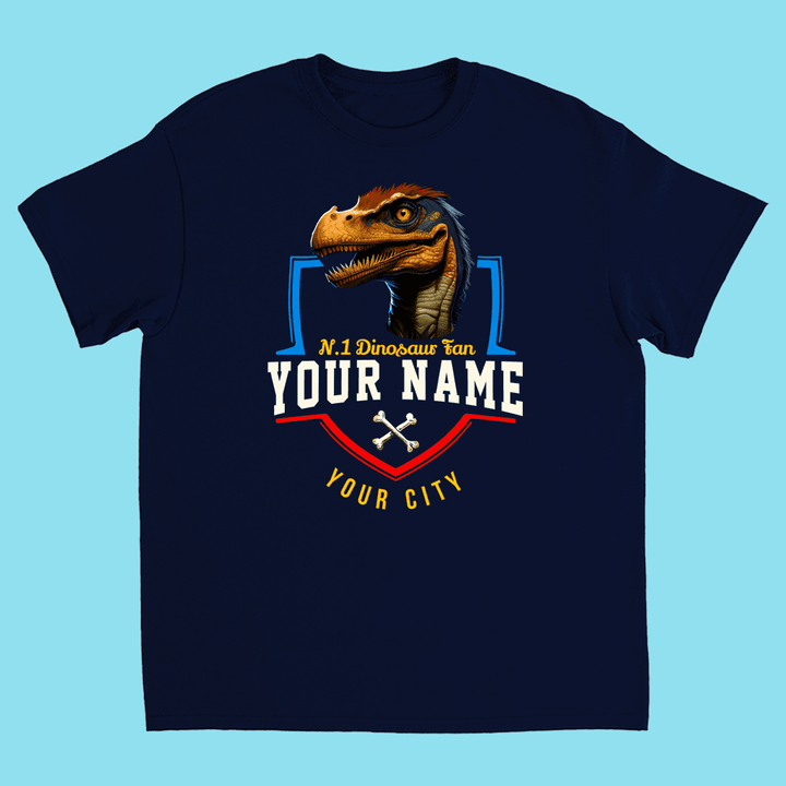 N.1 Velociraptor Fan Custom Kids T-Shirt | Jurassic Studio