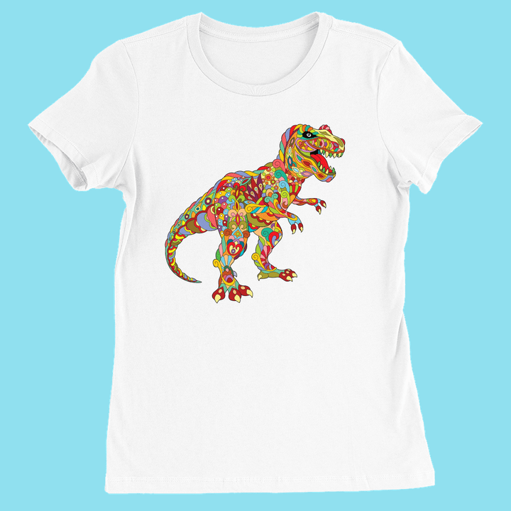 Women T-Rex Zentangle T-Shirt | Jurassic Studio