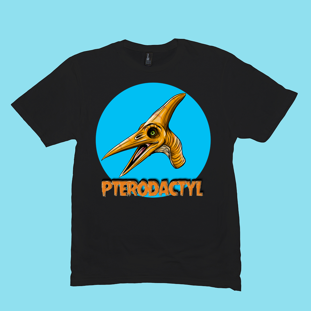 Men Pterodactyl Head T-Shirt | Jurassic Studio