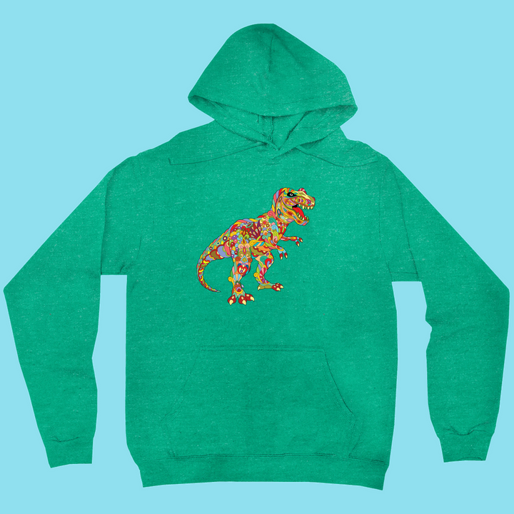 Women T-Rex Zentangle Hoodie