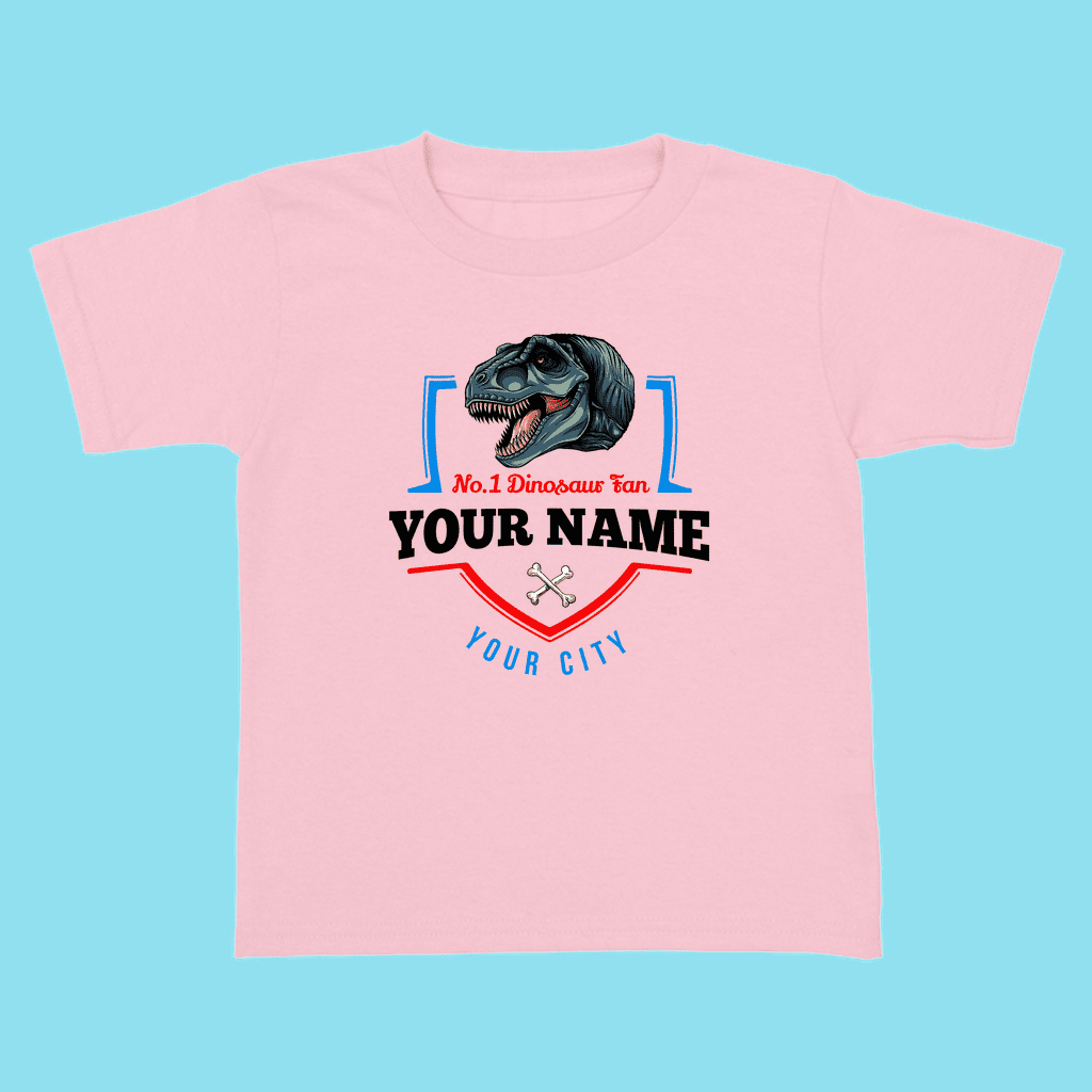 N.1 T-Rex Fan Custom Toddler T-Shirt | Jurassic Studio