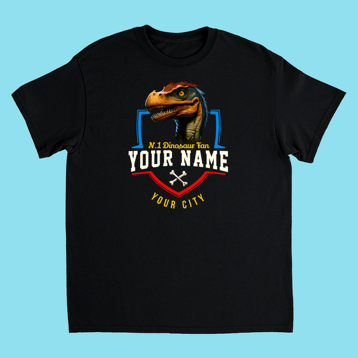 N.1 Velociraptor Fan Custom Kids T-Shirt | Jurassic Studio