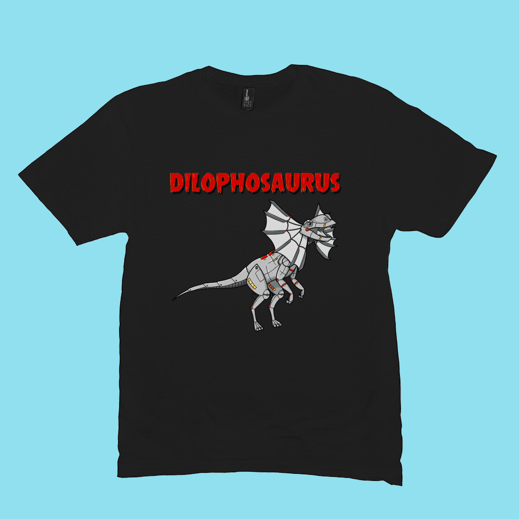 Men Robot Dilophosaurus T-Shirt | Jurassic Studio