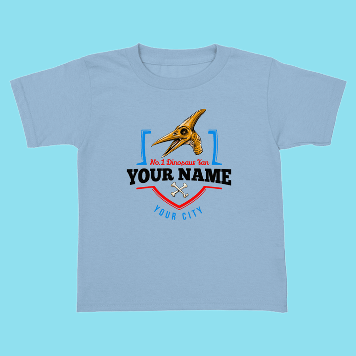 N.1 Pterodactyl Fan Custom Toddler T-Shirt | Jurassic Studio