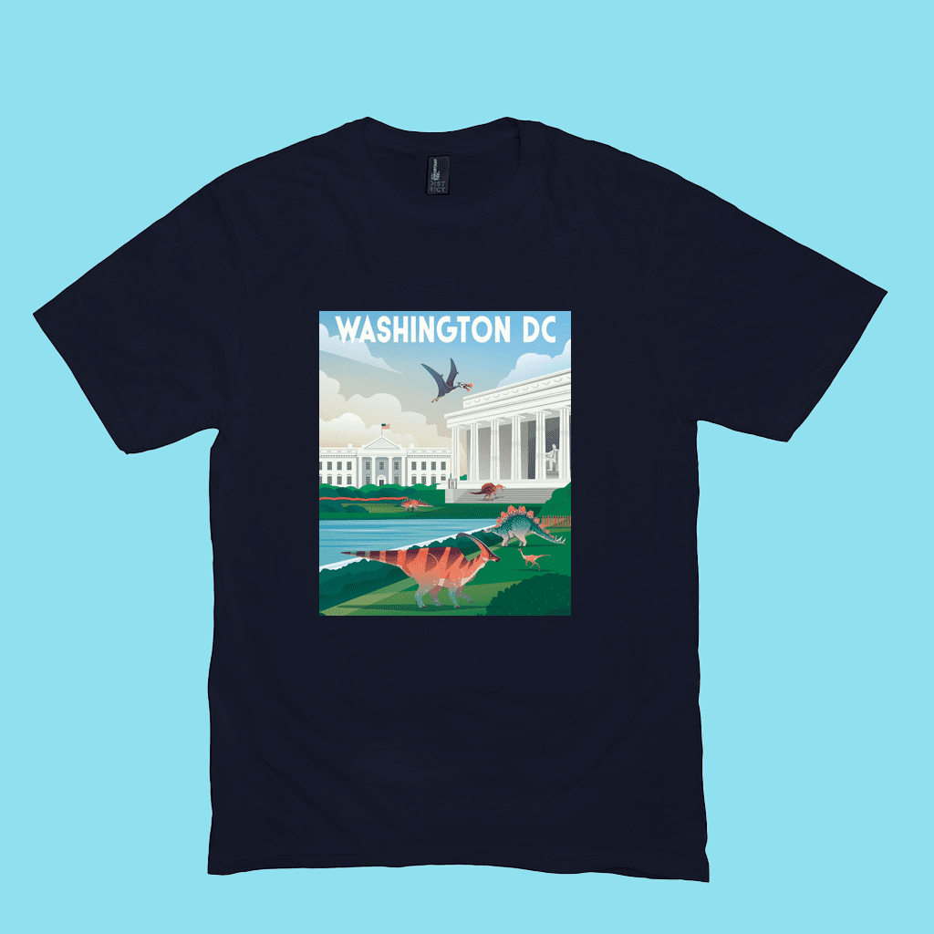 Men Washington DC T-Shirt | Jurassic Studio