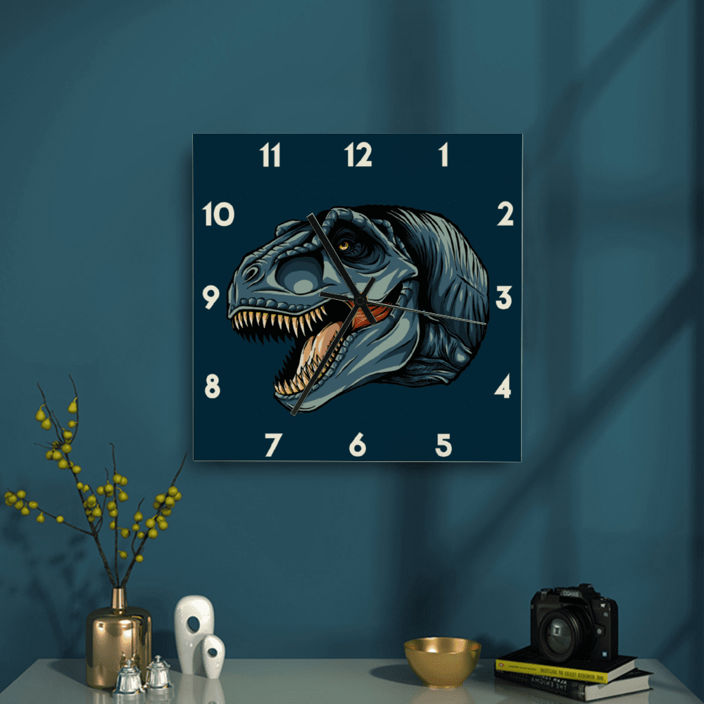 11 Inch T-Rex Wall Art Clock | Jurassic Studio