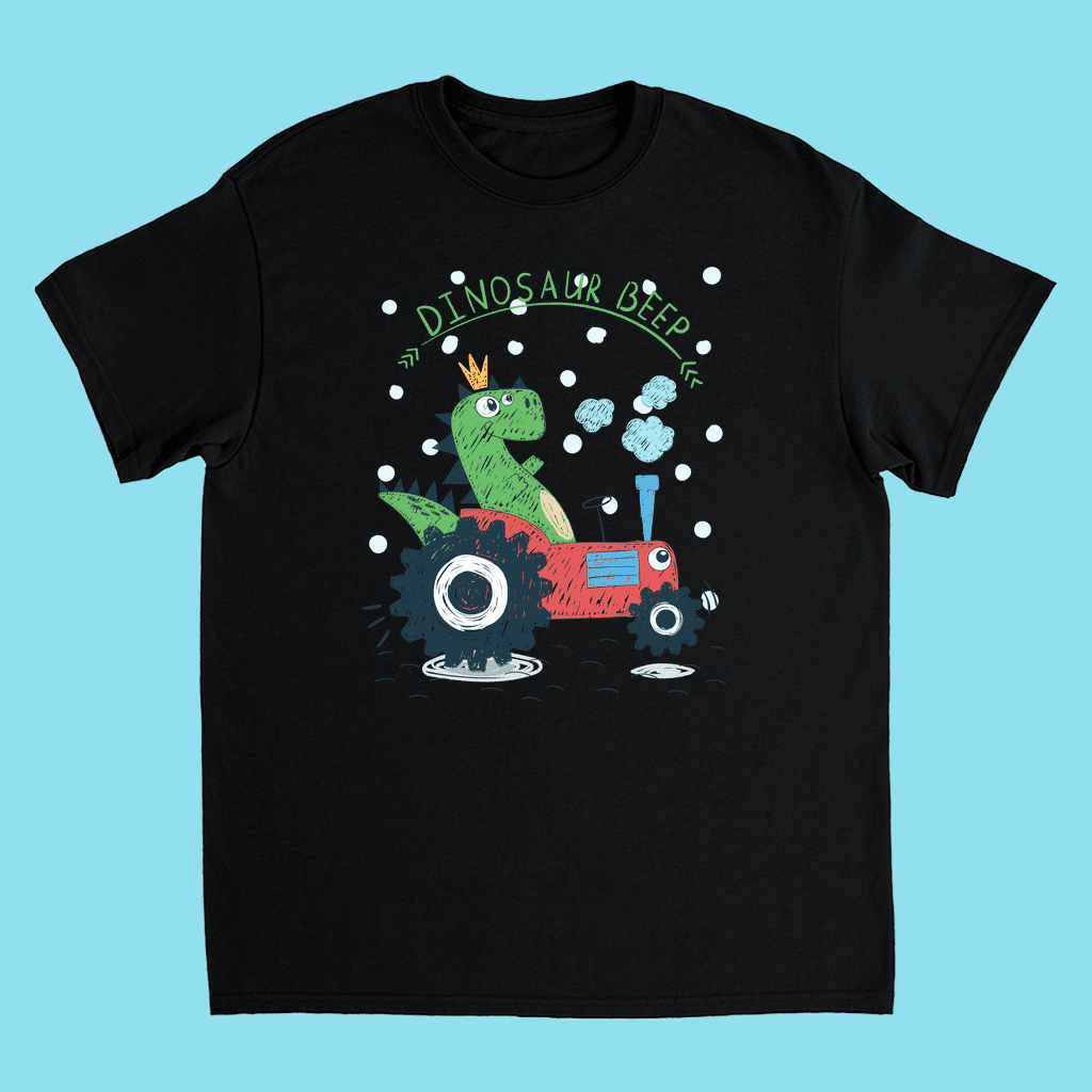 Kids Baby Dino Tractor T-Shirt | Jurassic Studio