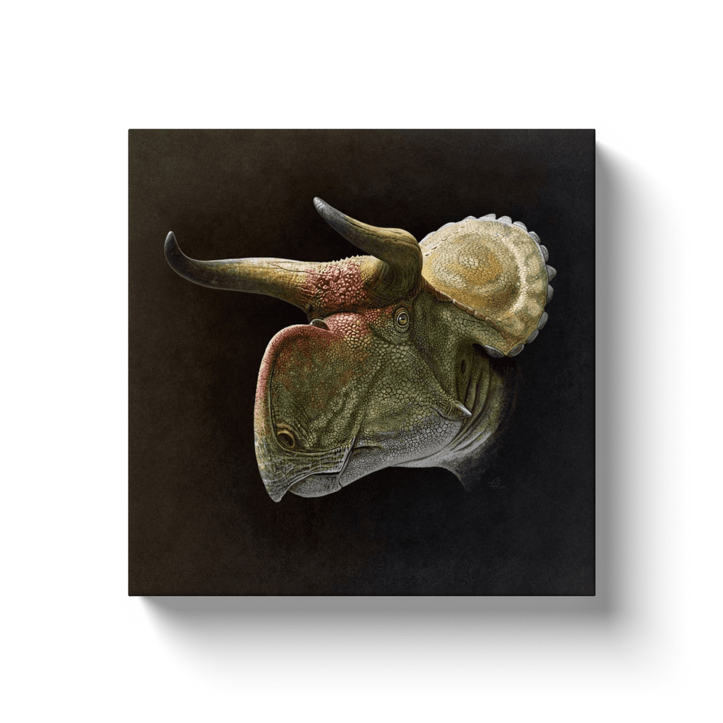 Nasutoceratops Portrait Canvas Wrap | Jurassic Studio
