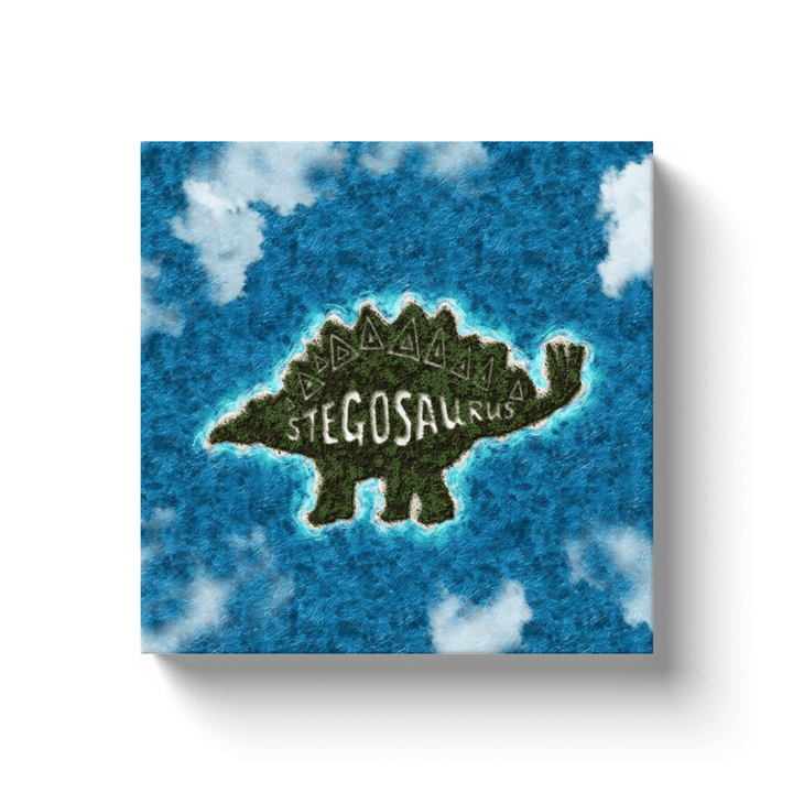 Stegosaurus Island Canvas Wrap