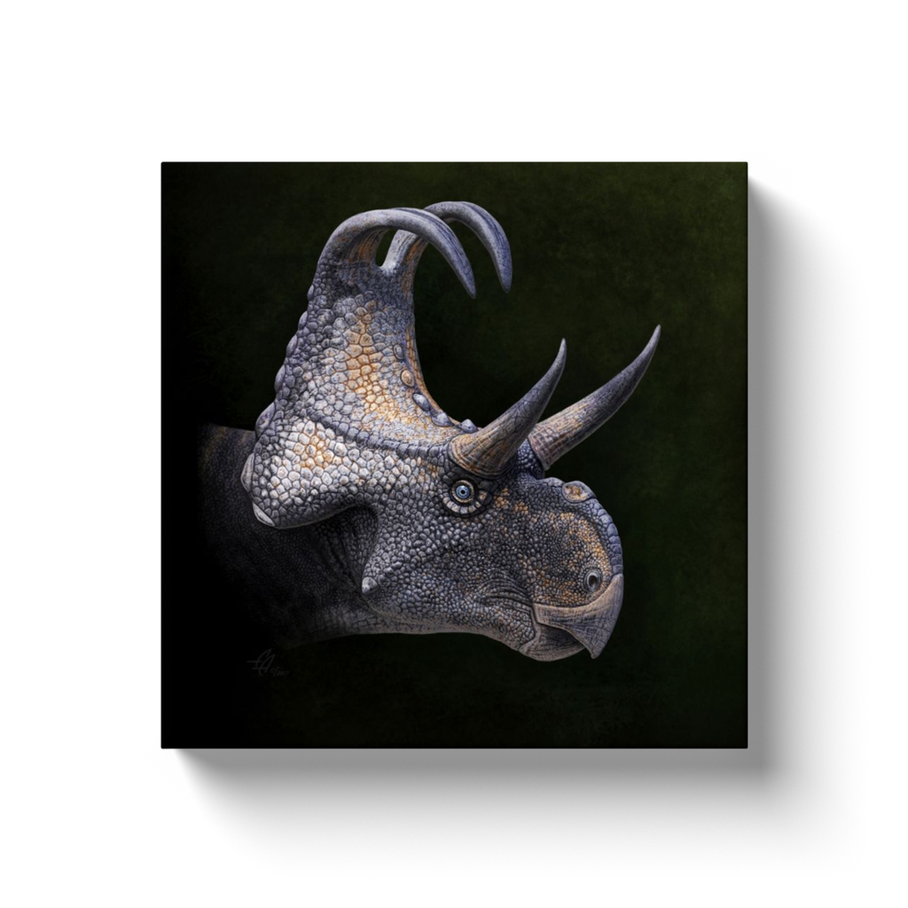 Triceratops Portrait Canvas Wrap