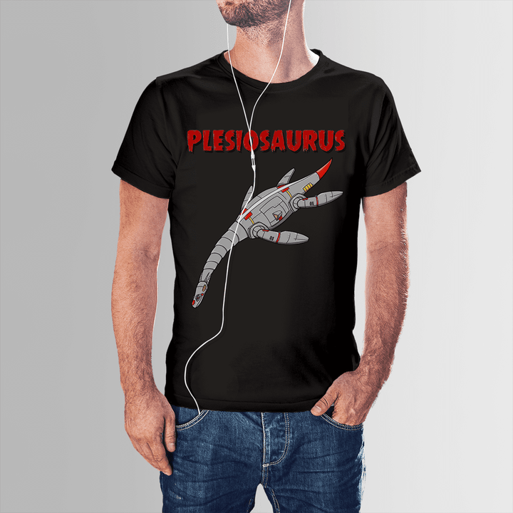 Men Robot Plesiosaurs T-Shirt | Jurassic Studio